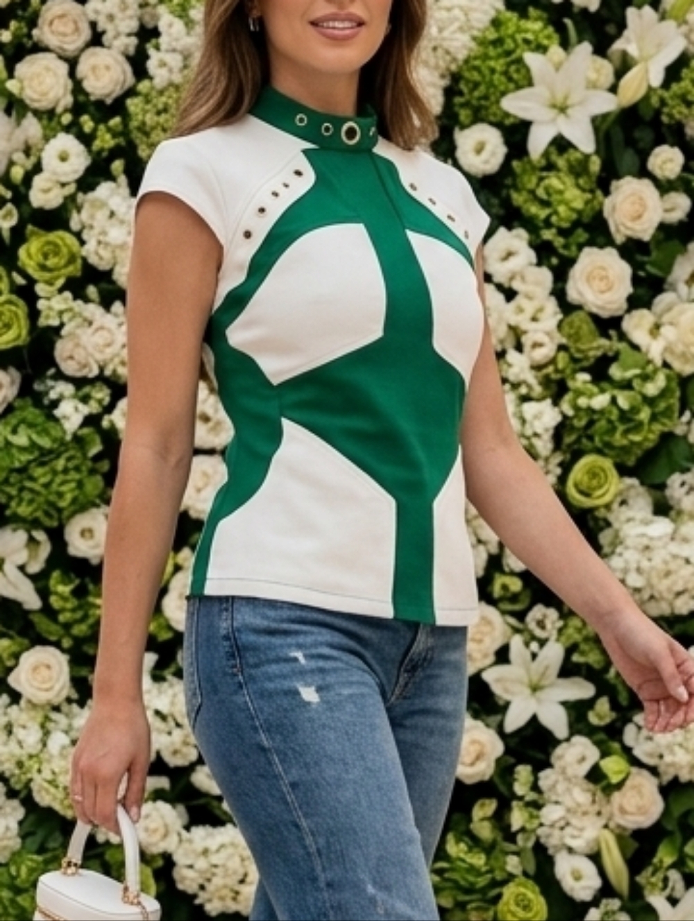 Karen Millen Short Sleeve Top - Size 6